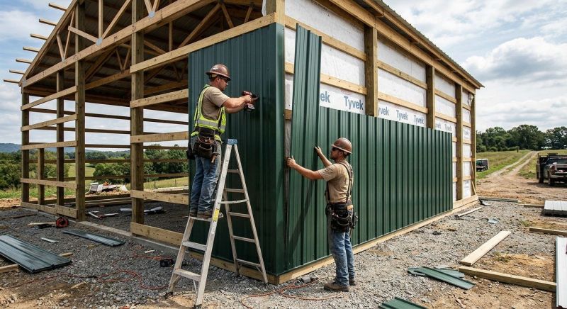 Pole Barn Siding Installation in Jasper, AL