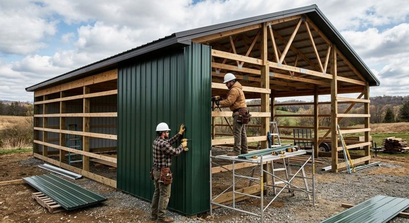 Pole Barn Siding Installation in Jasper, AL